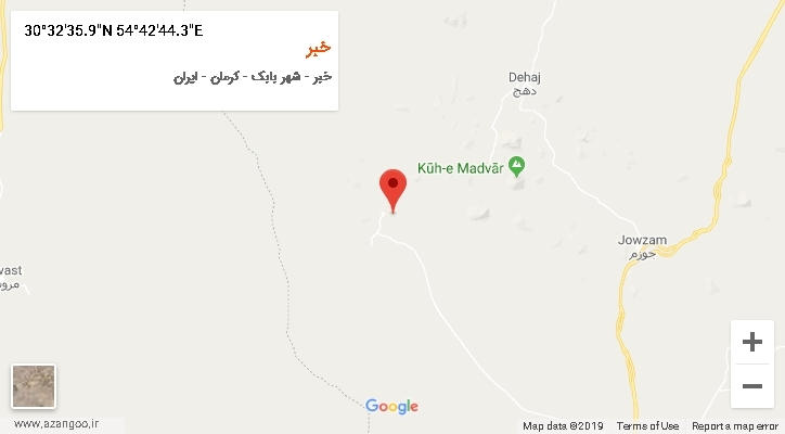 روستای خبر بر روی نقشه