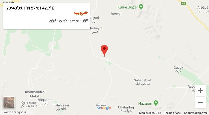 روستای خبروییه بر روی نقشه
