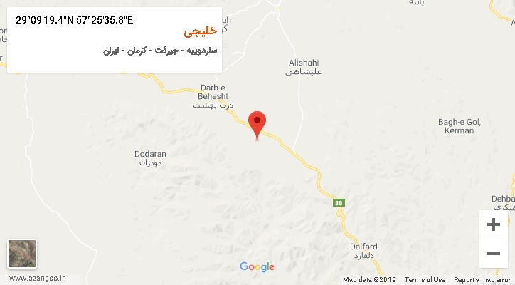 روستای خلیجی بر روی نقشه