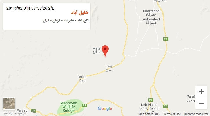 روستای خلیل آباد بر روی نقشه