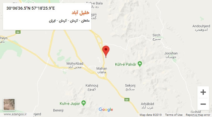 روستای خلیل آباد بر روی نقشه