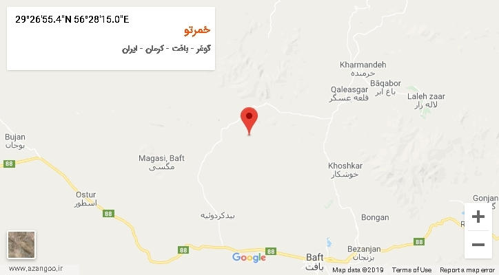 روستای خمرتو بر روی نقشه