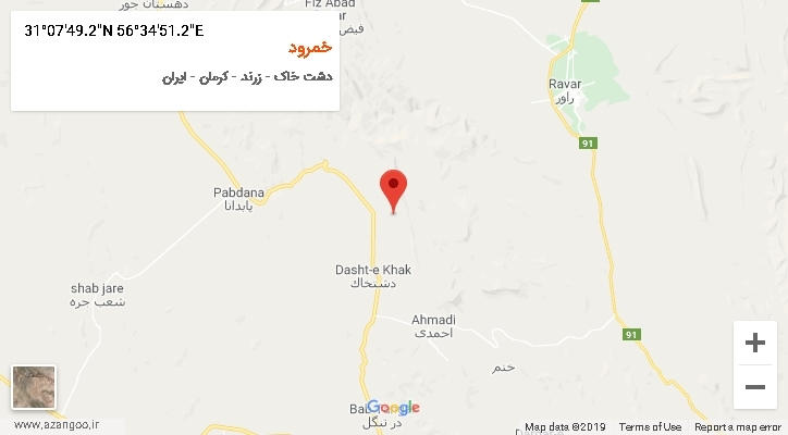 روستای خمرود بر روی نقشه