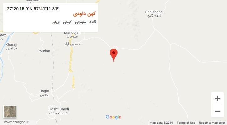 روستای کهن داودی بر روی نقشه