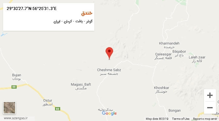 روستای خندق بر روی نقشه