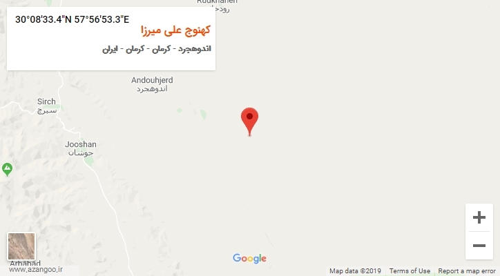 روستای کهنوج علی میرزا بر روی نقشه