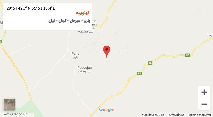 روستای کهنوییه بر روی نقشه