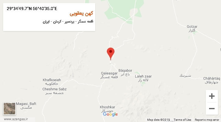 روستای کهن یعقوبی بر روی نقشه