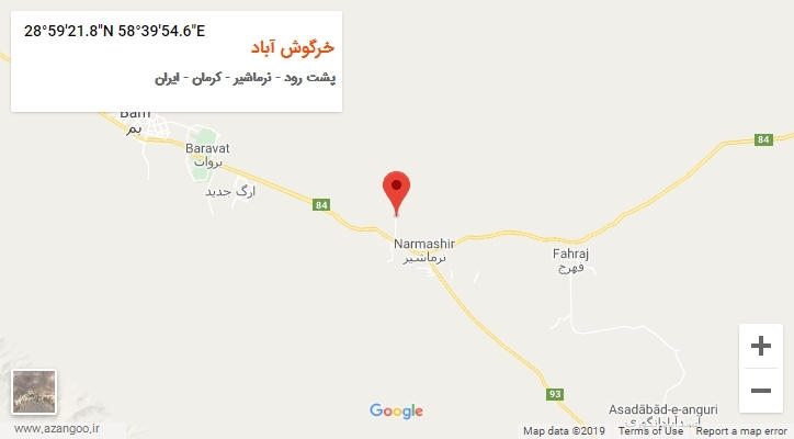 روستای خرگوش آباد بر روی نقشه