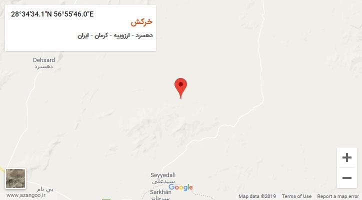 روستای خرکش بر روی نقشه