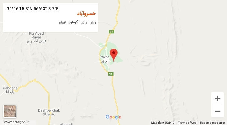 روستای خسروآباد بر روی نقشه