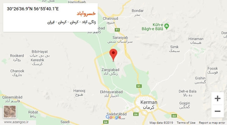 روستای خسروآباد بر روی نقشه