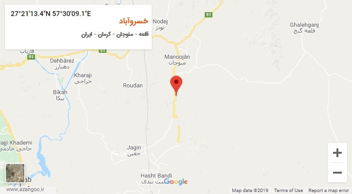روستای خسروآباد بر روی نقشه