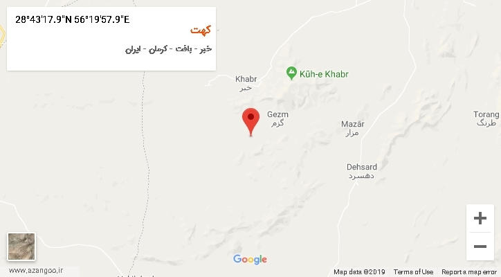 روستای کهت بر روی نقشه