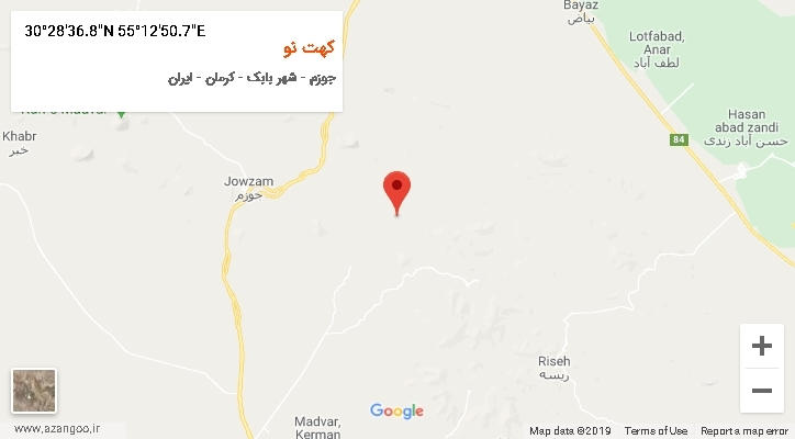 روستای کهت نو بر روی نقشه