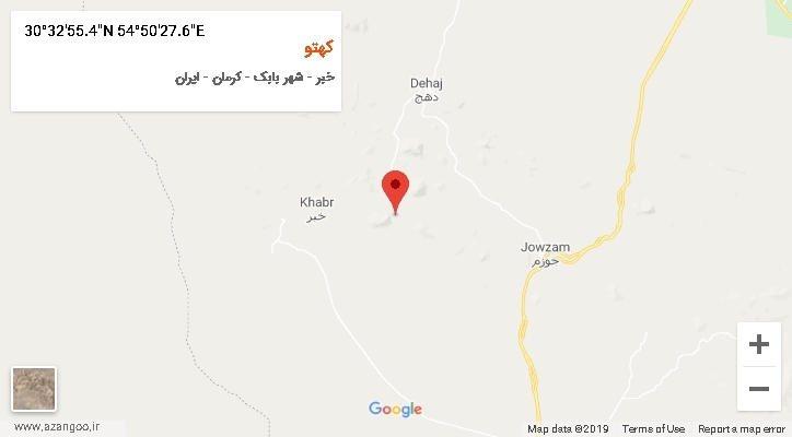 روستای کهتو بر روی نقشه