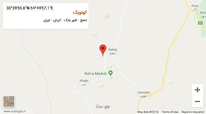 روستای کهتوبک بر روی نقشه