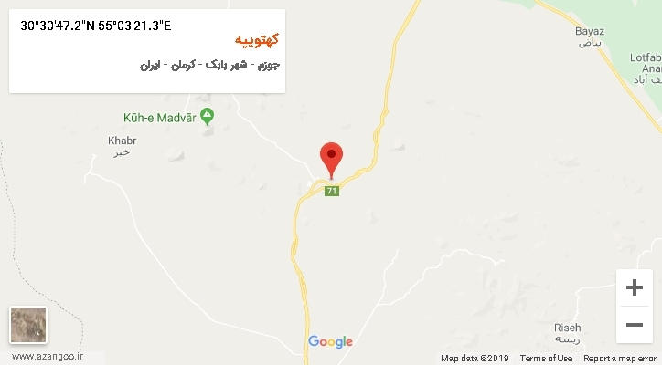 روستای کهتوییه بر روی نقشه