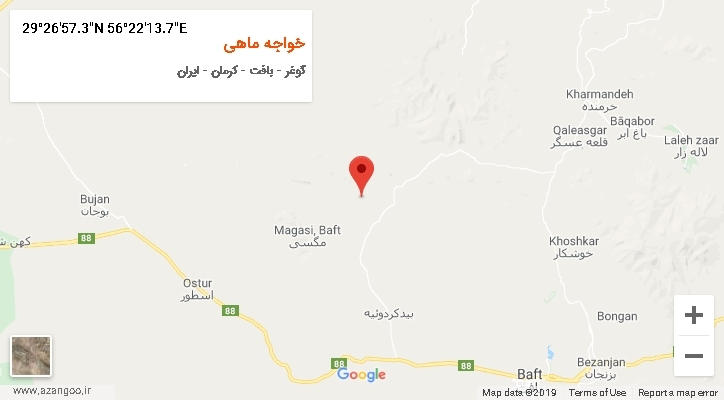 روستای خواجه ماهی بر روی نقشه
