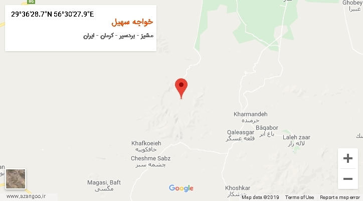 روستای خواجه سهیل بر روی نقشه
