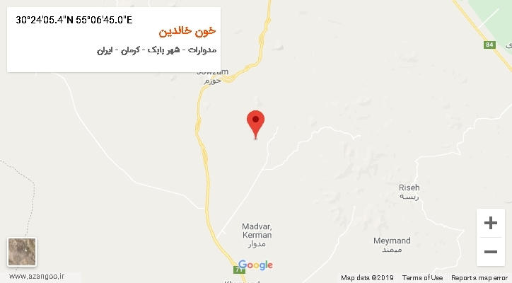 روستای خون خالدین بر روی نقشه
