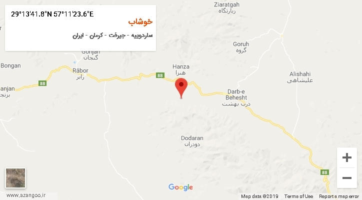 روستای خوشاب بر روی نقشه