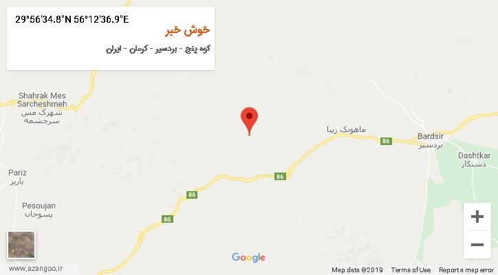 روستای خوش خبر بر روی نقشه