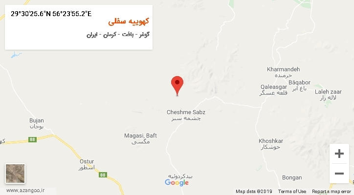 روستای کهوییه سفلی بر روی نقشه