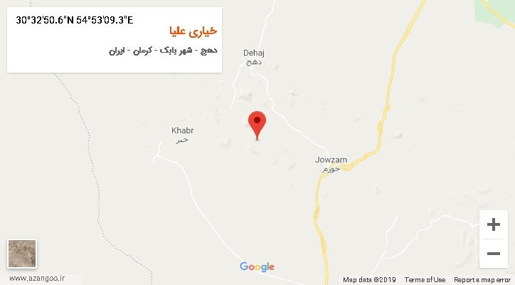 روستای خیاری علیا بر روی نقشه