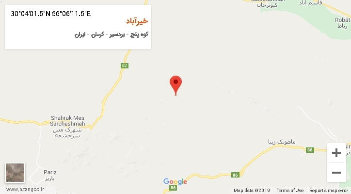 روستای خیرآباد بر روی نقشه