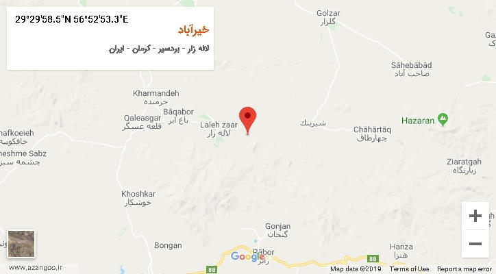 روستای خیرآباد بر روی نقشه