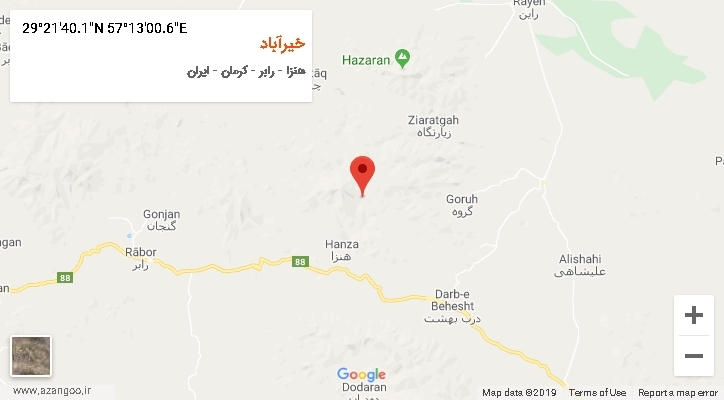 روستای خیرآباد بر روی نقشه