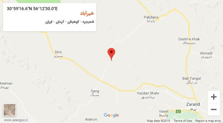روستای خیرآباد بر روی نقشه