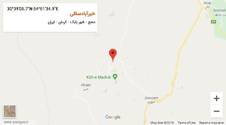 روستای خیرآبادسفلی بر روی نقشه