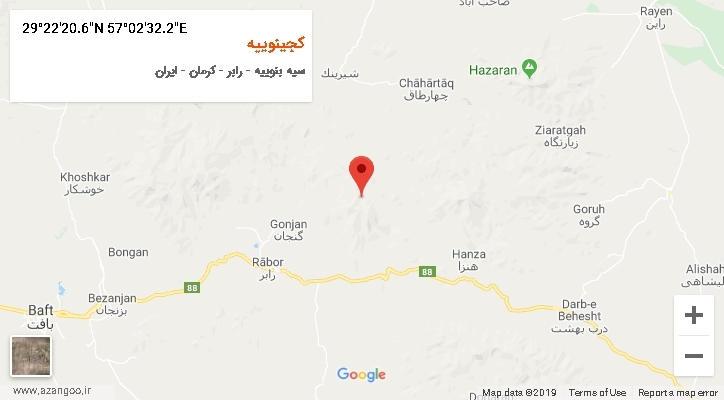 روستای کجینوییه بر روی نقشه