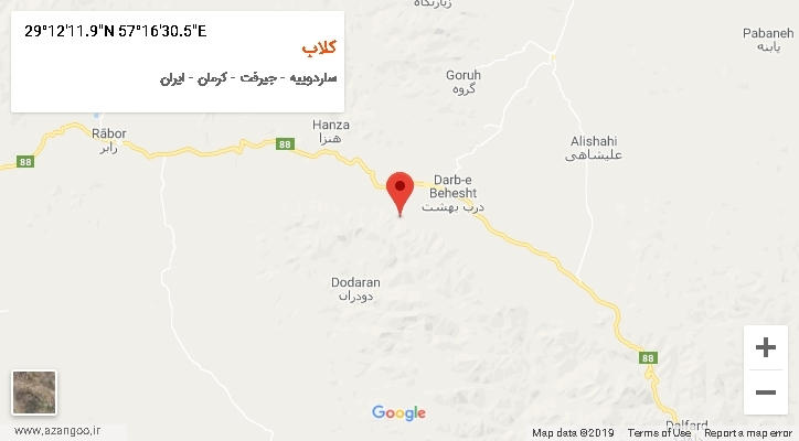 روستای کلاب بر روی نقشه