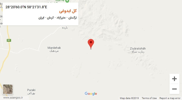 روستای کل ابدوغی بر روی نقشه