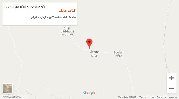 روستای کلات مالک بر روی نقشه