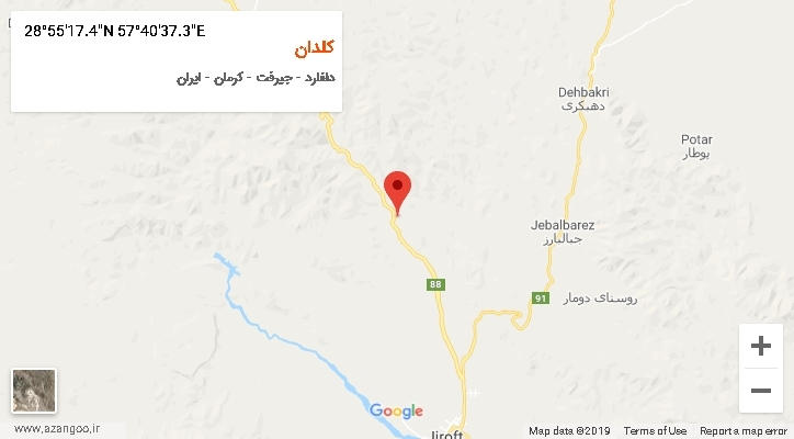 روستای کلدان بر روی نقشه