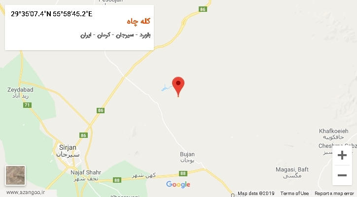 روستای کله چاه بر روی نقشه