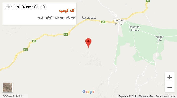 روستای کله کوهیه بر روی نقشه