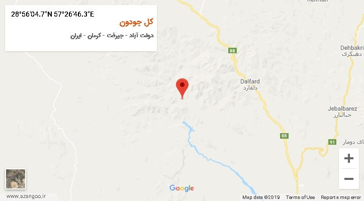 روستای کل جودون بر روی نقشه