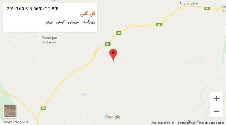 روستای کل کلی بر روی نقشه