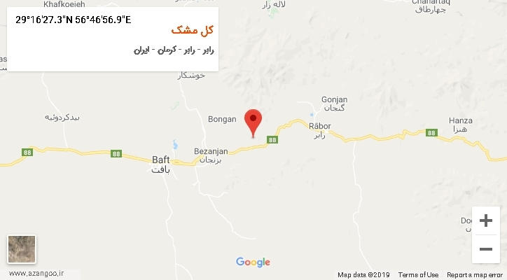 روستای کل مشک بر روی نقشه