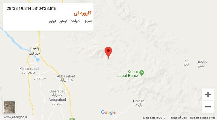 روستای کلپوره ای بر روی نقشه