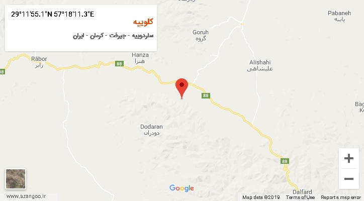 روستای کلوییه بر روی نقشه