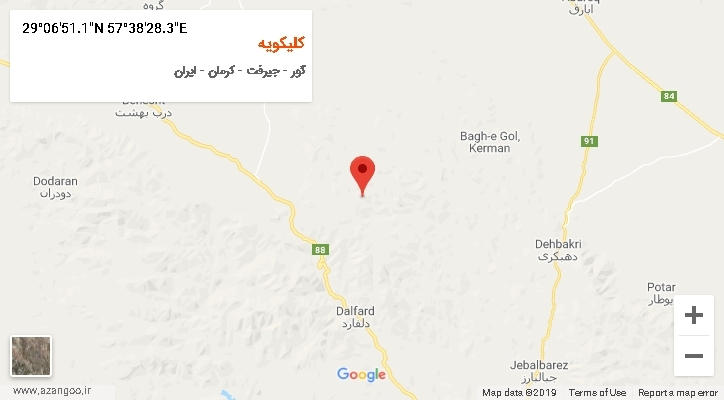 روستای کلیکویه بر روی نقشه