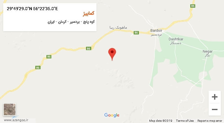روستای کمابیز بر روی نقشه