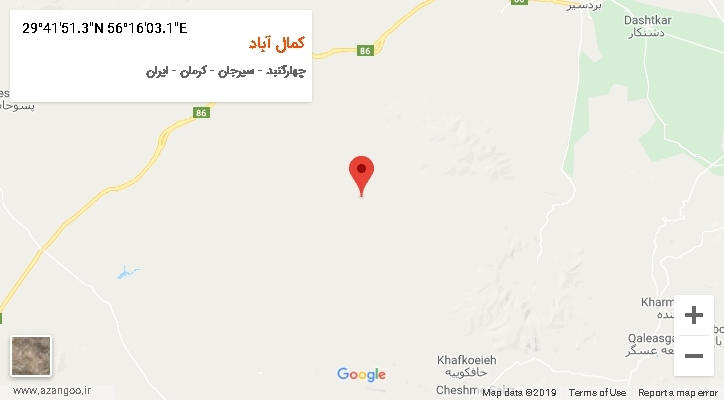 روستای کمال آباد بر روی نقشه