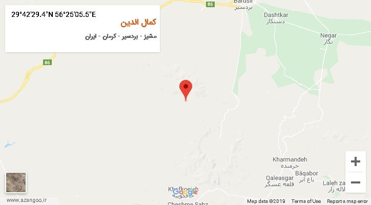 روستای کمال الدین بر روی نقشه